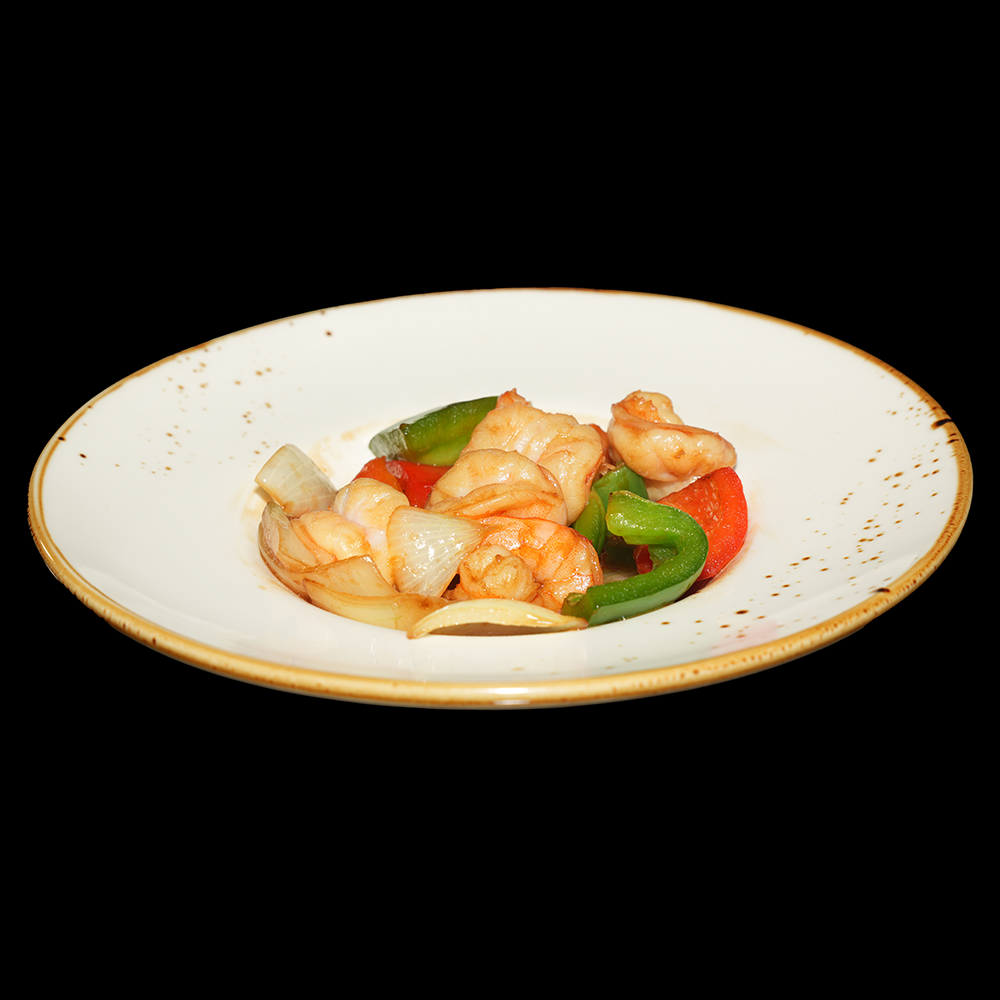 Gamba con salsa teriyaki